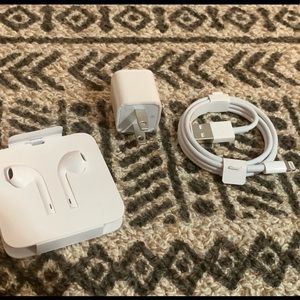 Original EarPods charging cable & adapter bundle